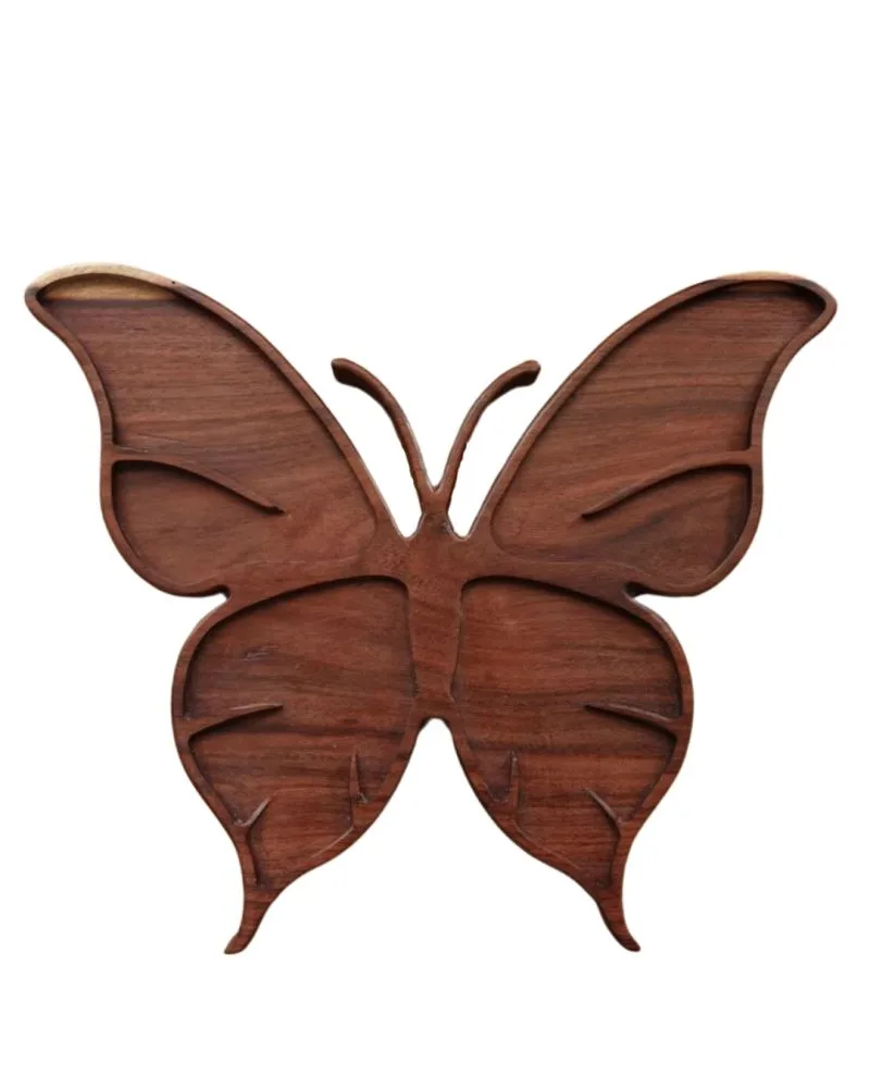 Butterfly Charcuterie Board – Granadillo Wood (24x24)